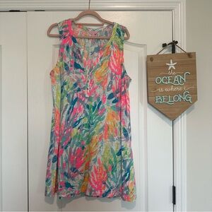 Lilly Pulitzer Sparkling Sands Essie Dress Sz XL EUC
